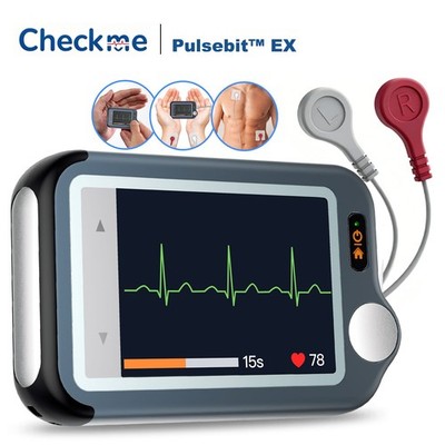 Checkme EX Tragbares EKG-Gerät Herzmonitor mit Bluetooth App + KI-Analyse, Neu