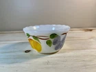 Fire King Gay Fad 6oz Custard Cup Scalloped Peach Grape Vintage Very Nice