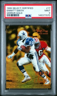 1995 Select Certified Emmitt Smith Mirror Gold #17 PSA 9 MINT Dallas