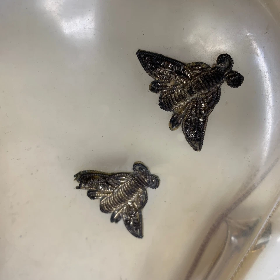 Bolso Cartera de Noche Rosenfeld Vintage Años 50 Vinilo Drapeado Transparente Detalle de Insectos de Latón Foto 2 de 4