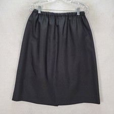 Vtg 90s Black Pull On Career A Line Classic Dressy Womens Skirt Plus Size 20
