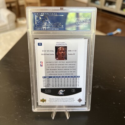 MICHAEL JORDAN PSA 10 2002 UPPER DECK SP AUTHENTIC #99 WIZARDS HOF