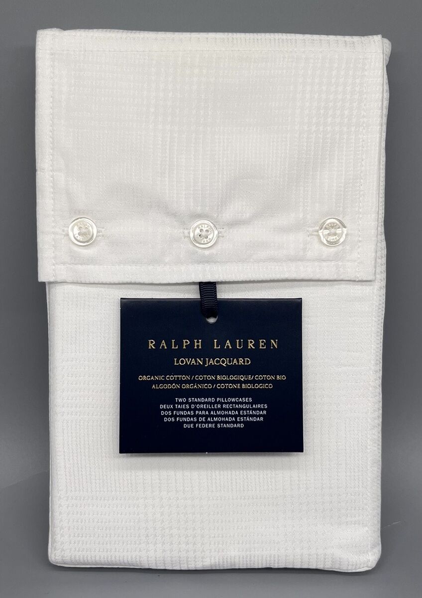 Ralph Lauren Lovan Jacquard Two Standard Pillowcases 21x32 Ralph Lauren Lovan Jacquard Two Standard Pillowcases 21x32