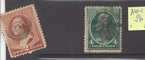 US Scott #210-211, Estate Lot of Banknotes VF! #1