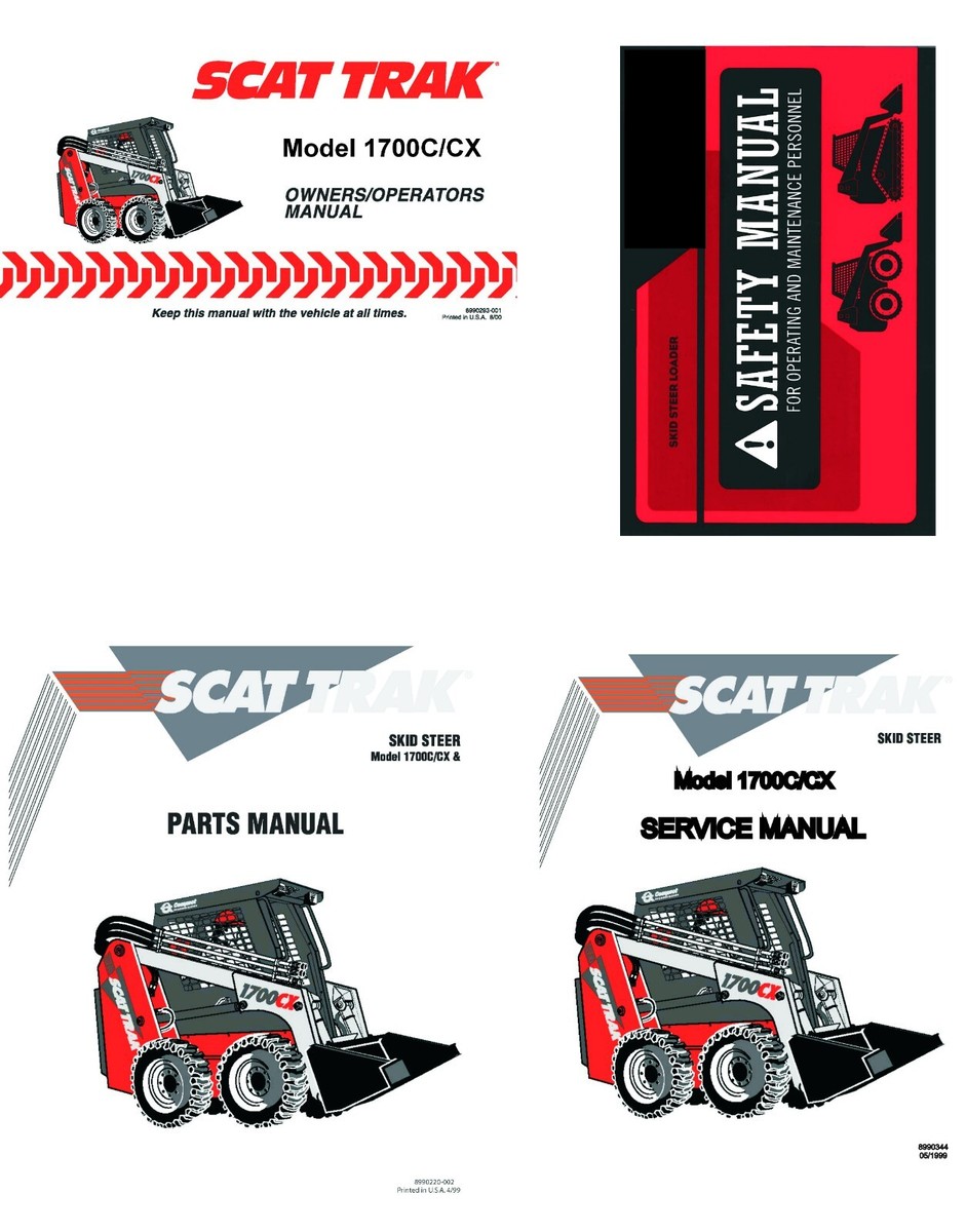 Scat Trak 1700C/CX Skid Steer Manual Set | eBay