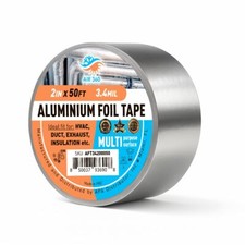 2 Inch x 50Ft Aluminum Foil Tape Heavy Duty HVAC Tape for Air Ducts Vents Pipe