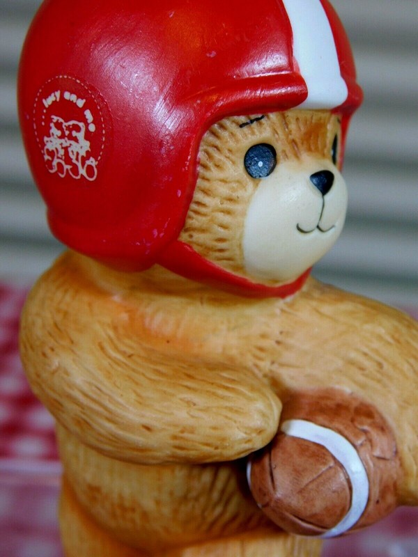 Vintage Lucy and Me Football Bear 1982 Enesco