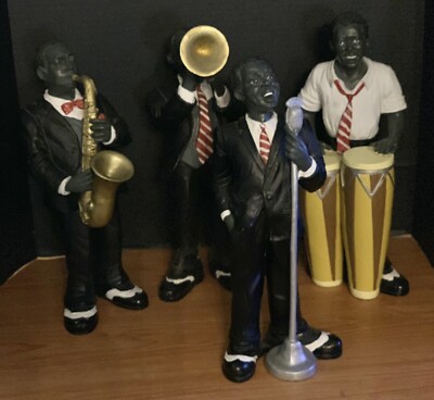 JAZZ ENSEMBLE Sculpture Figures musician jazz band 14” lot 4