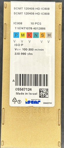 Iscar Wendeplatten SOMT 120408-HD IC808 Wendeschneidplatten***Neu*** - Bild 2 von 2