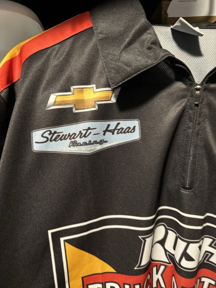 SIMPSON Stewart Haas Racing Pit Crew Shirt Jersey - Mens L - Chevy, Bass Pro - Image 3 of 4