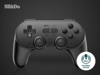 8BitDo Pro 2 Gamepad Hall Effect - Schwarz Neu Ausgabe Neu