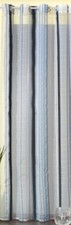 Gardine Ösenschal chic in weiß gestreift weichfliesende Qualität Vorhang Typ203