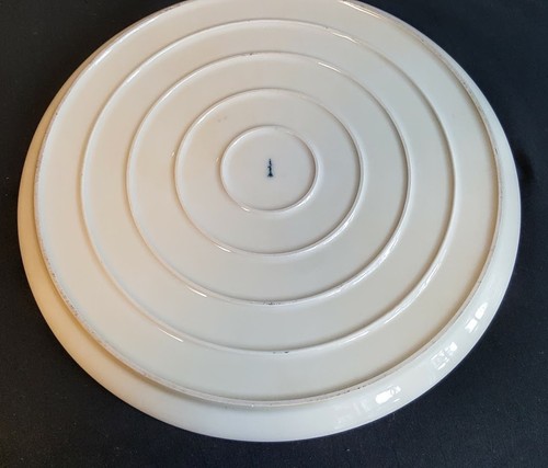 RARE PATTERN ANTIQUE KPM BERLIN PORCELAIN CIRCULAR TRAY ONION DESIGN NOT MEISSEN - Picture 6 of 7