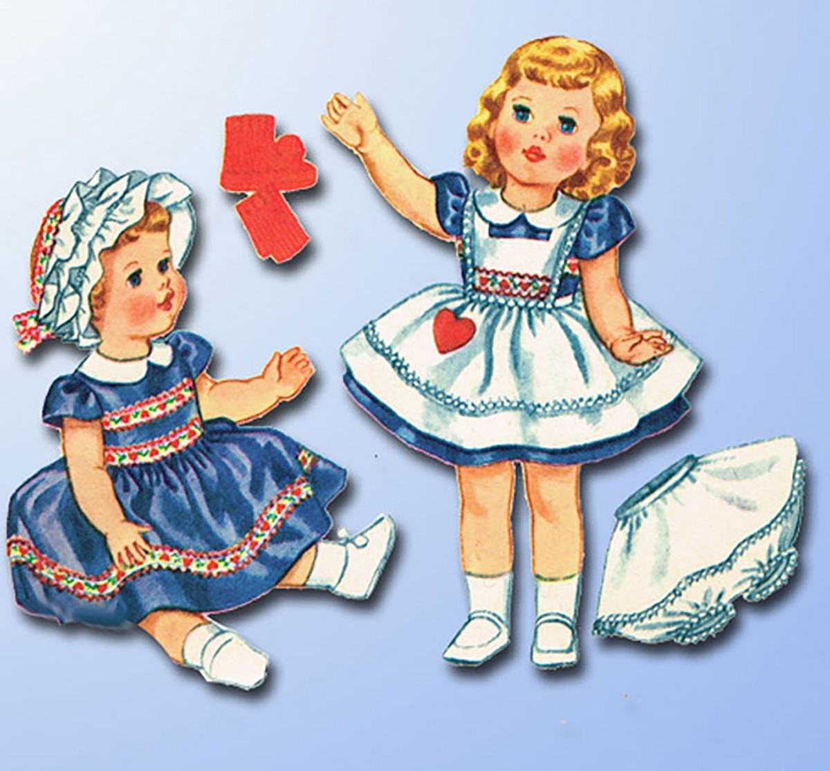 ビンテージ　ベッツィーBetsy 1960s Vintage McCalls Pattern 2412 Cute Betsy Wetsy 19-21 In Baby