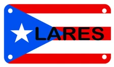 LARES Flag Boricua Puerto Rico ATV 4" x 7" Motorcycle License Plate 