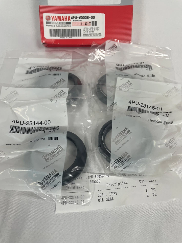 Kit de sellado de horquilla de fábrica OEM Yamaha para 2014-2019, 2024 FJR1300 4PU-W003B-00-00 Foto 2 de 4