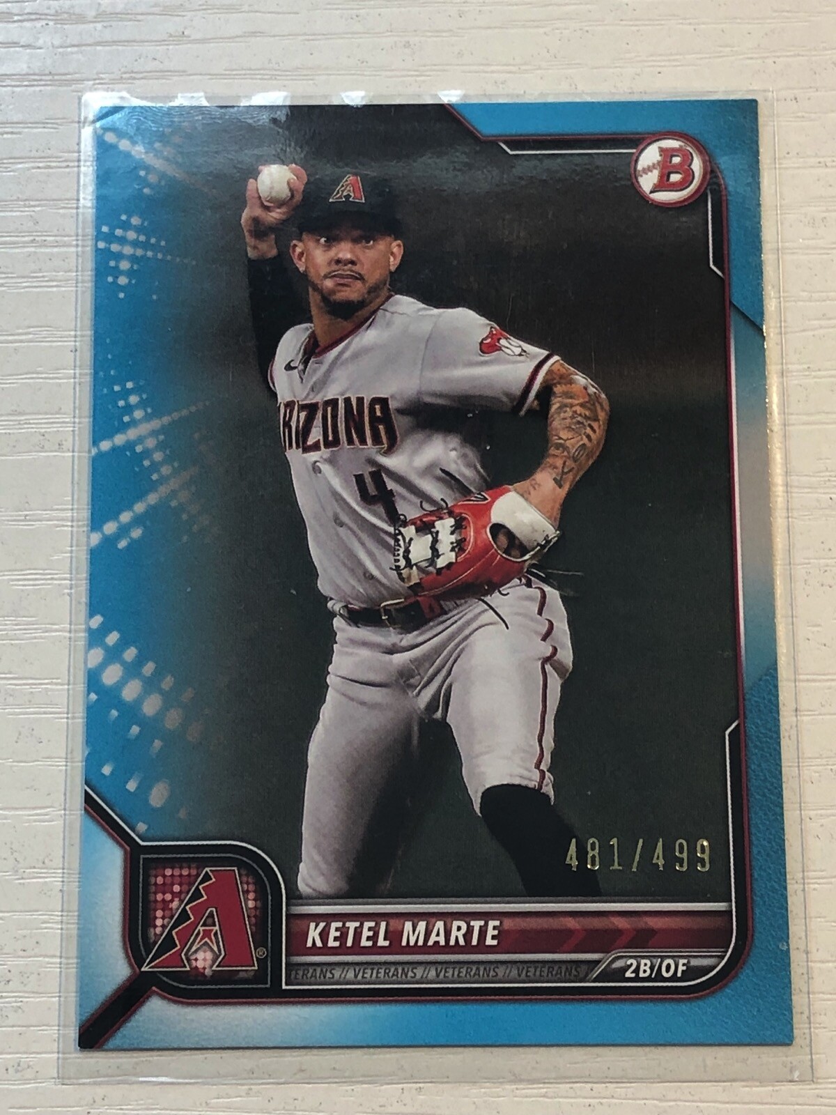 2022 Bowman Blue Parallel /499 Ketel Marte Dbacks 48