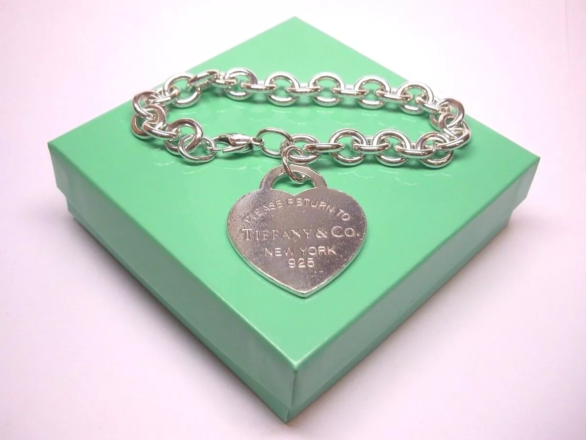 Tiffany & Co.Return to Tiffany Large Heart Charm Tag Bracelet Sterling  Silver925