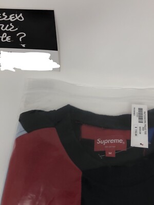 Supreme Patchwork Pique Tee Tshirt Medium M Yellow Blue Red Supreme Patchwork Pique Tee Tshirt Medium M Yellow Blue Red