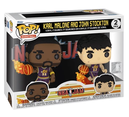 🔥Funko Pop! Basketball: NBA Jam - KARL MALONE & JOHN STOCKTON 2-Pack NIB PP🔥