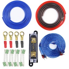 Audio Cable Amp Kit 4 Ga Gauge Subwoofer Amplifier Install Wiring with RCA Cable