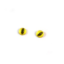 4mm Tiny Yellow Cat or Dragon Small Glass Eyes  Jewelry Clay Sculpture Art Doll