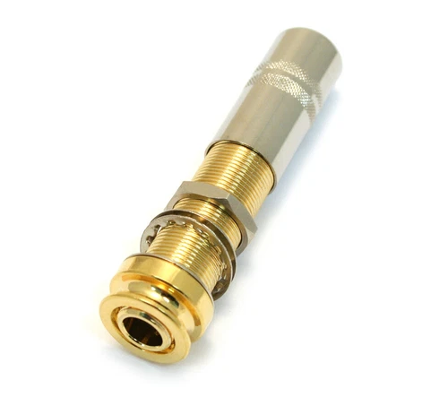 EP-4PJ-G Gold 4-pin Stereo Endpin Jack for Acoustic Guitar/Bass w/ Preamp