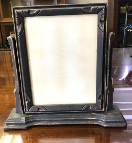 Antique Vintage Wooden Frame Swivel Swinging Tilt Tabletop - Inner 7.5" x 5.75"