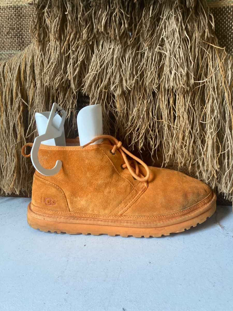 UGG Boots Mens 16 Orange Neumel Suede Chukka Lace Up 1016680 UGG Men Australia Maksim Suede Chukka Boot Orange/White Wool  main image 4