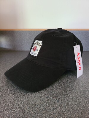 Jim Beam Kentucky Straight Bourbon Whiskey Hat Cap Black White Strap Back NWT