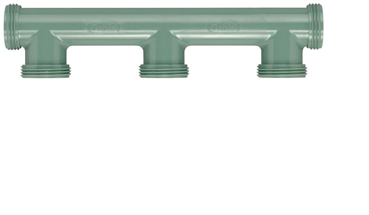 Orbit 57183 3-Port Manifold Irrigation System with Orbit 57197 Manifold Cap