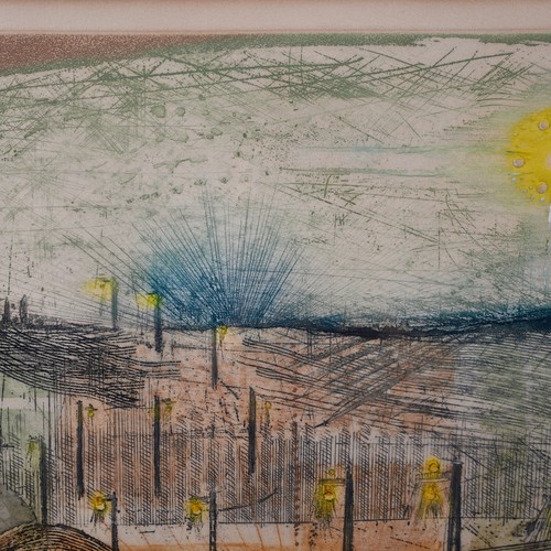 Vintage René Carcan Signed Limited Edition Abstract Etching "Under the Sun" - Picture 5 of 18