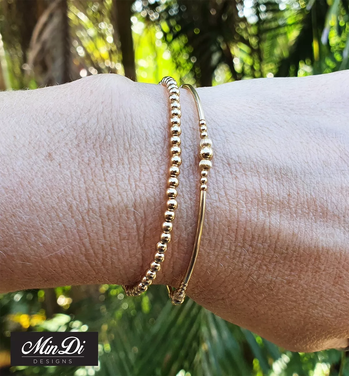 2mm gold bead bracelet deals