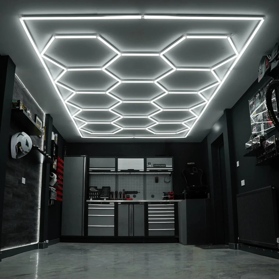 Detailing Car Luci Led Esagonale Nido d'Ape Hexagon Garage Auto, Moto, Officina - Immagine 3 di 4
