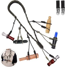 Duck Call Lanyard, Duck Hunting Accessories with Comfort Neck, Holds 11 Calls