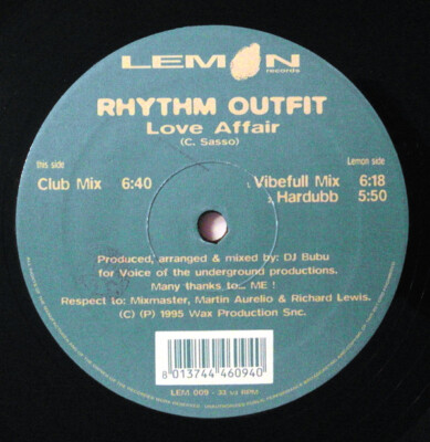 Rhythm Outfit - Love Affair / VG+ / 12''''