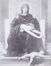 Virgin of Consolation, Bouguereau, Charles S Farrar Magic Lantern Glass Slide