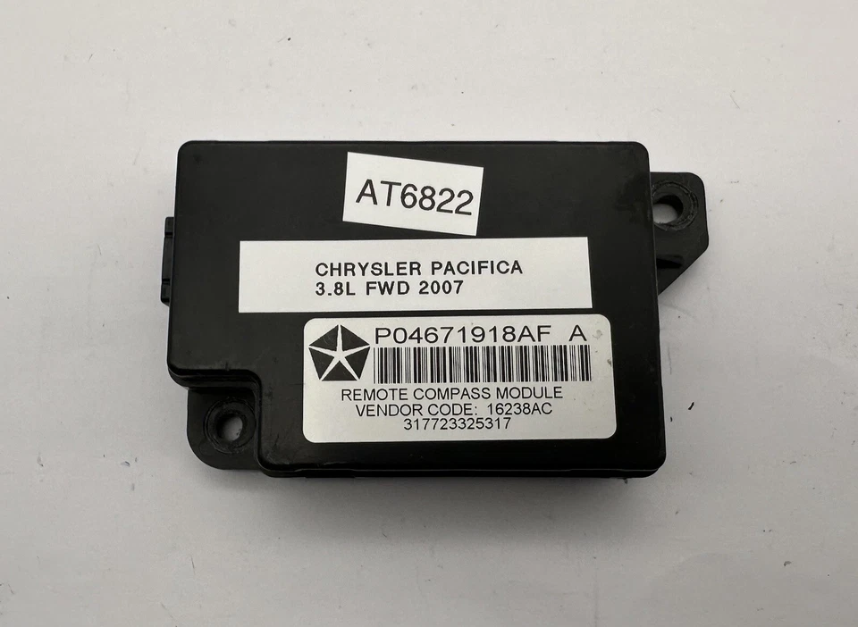 Unidad de control de módulo de brújula remota Chrysler Pacifica Town & Country OEM 04-15 Foto 2 de 4