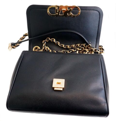 Michael Kors sac à main pour femme Parker Medium Chain Shldr Bag noir neuf - Photo 16 sur 18