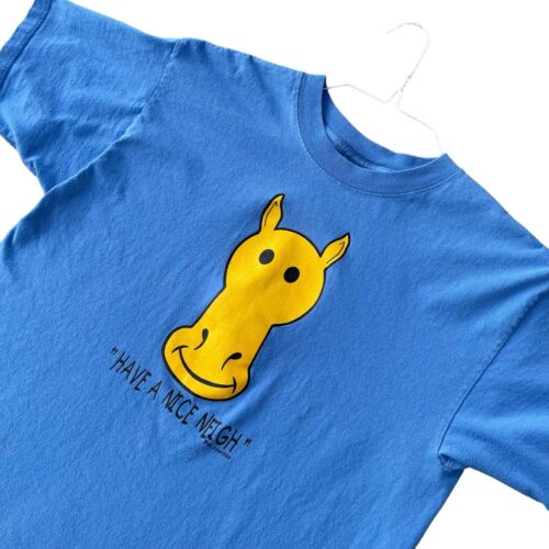 Vintage 90s Have a Nice Neigh Horse T-Shirt-LG - 第 1/5 張圖片
