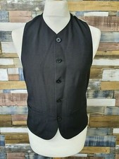 Angelo Litrico Mens Black and Grey Sleeveless Waistcoat Size 36 in.