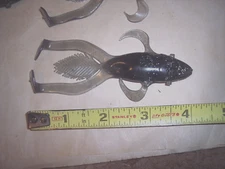 Manns Jelly Worm Franken Toad Frog Lure 4" Bass Fishing Lure 10 Pk Discontinued