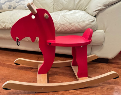 Ekorre Ikea Kids Rocker Ikea EKORRE Red Rocking Moose Wooden