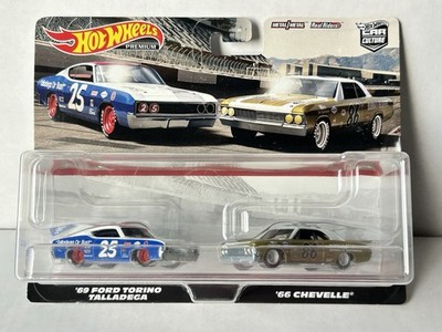 Hot Wheels Premium Car Culture  69 Ford Torino Talladega &  66 Chevelle 2 Pack