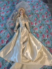 VTG 1987 2' CHRISTIAN DIOR Franklin Mint Bride Dress Doll ~ LTD Edition