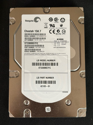 ST300657FC - 9FL004-043 Disk Drive - NetApp PN 42103-01 - 300GB - 15K - 4Gbps