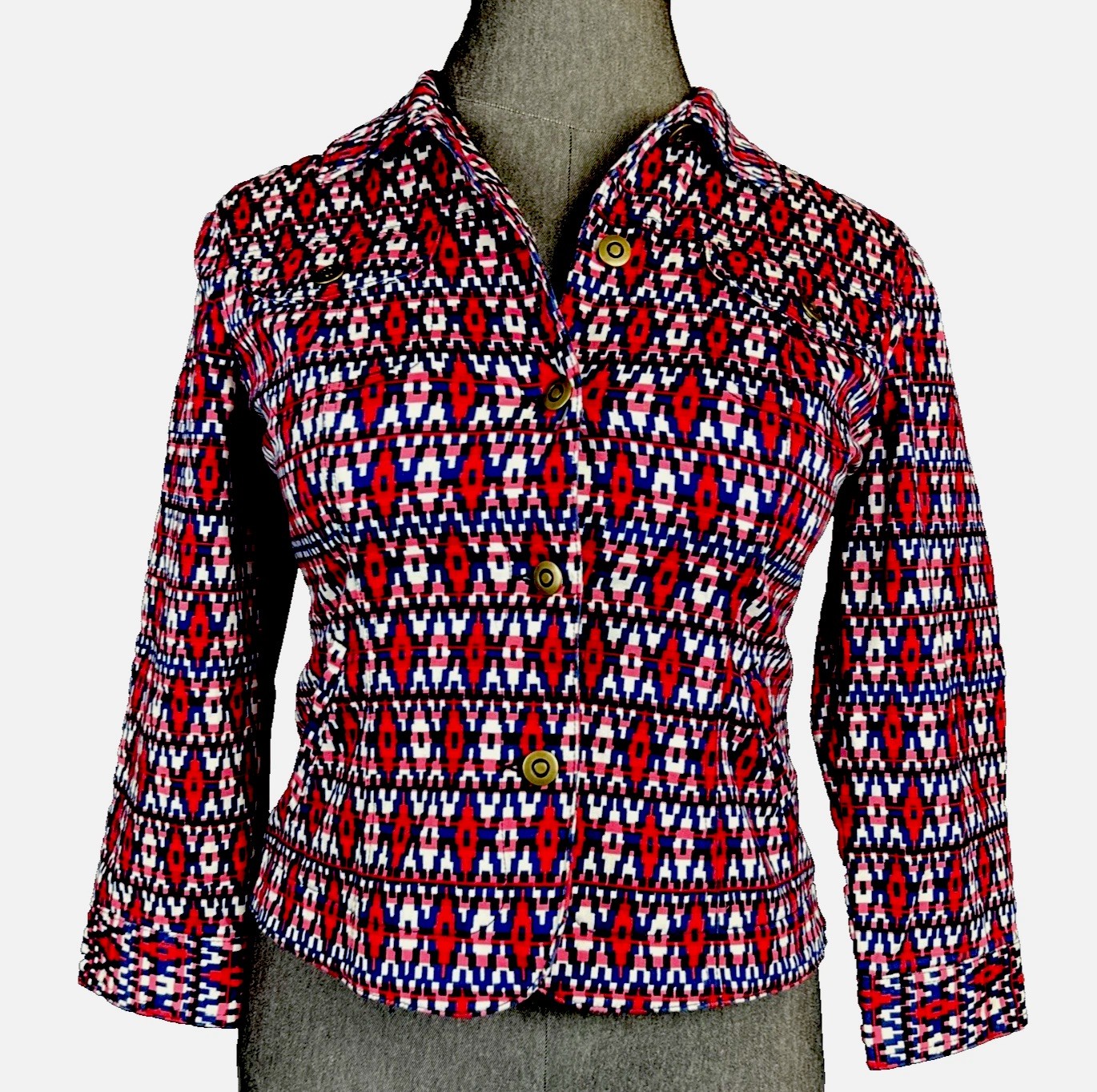 Ruby Rd. Multicolor Button Shirt Jacket Womens Si… - image 1