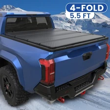 5.5FT 4-Fold Hard Tonneau Cover For 2015-2025 Ford F-150 F150 Waterproof
