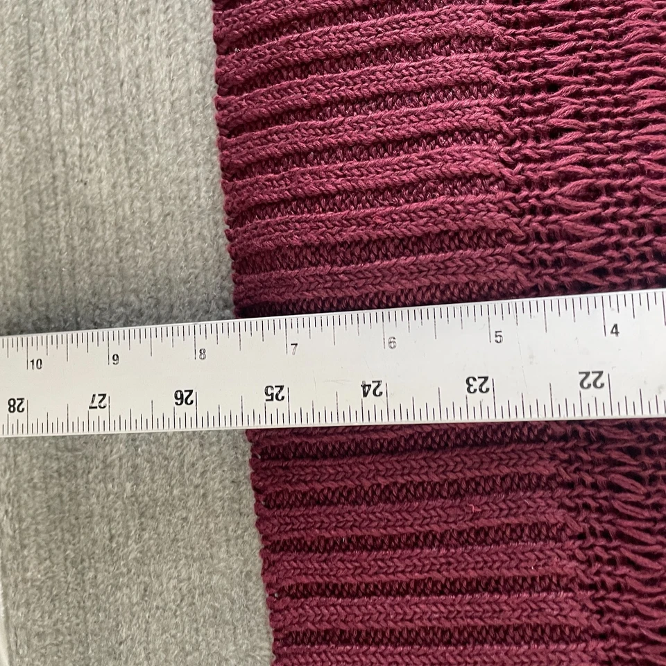 Madewell Suéter Chaleco Tanque Mujer S Vino Lino Tejido Academia Mínimo Semi Transparente Foto 3 de 4