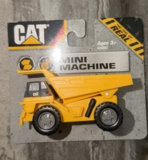 Toy State CAT Mini Machine Construction Dump Truck Yellow 4 x 2 Inch